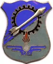 Insigne militaire de la 730e compagnie de munitions en usage de 1951 à 1978 (garnison de Kenzingen)