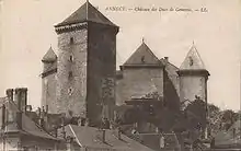 Vue du château d'Annecy en 1910