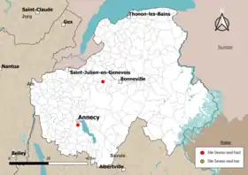 Carte des communes avec sites Seveso