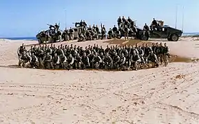 La compagnie Bravo, 3e bataillon, 75th Ranger Regiment en Somalie en 1993.