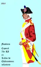 76e régiment d’infanterie de ligne de 1791 à 1792