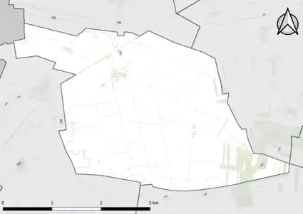 Carte montrant en couleurs le relief d'une commune