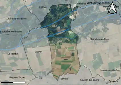 Carte orhophotogrammétrique de la commune.