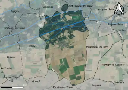 Carte orhophotogrammétrique de la commune.