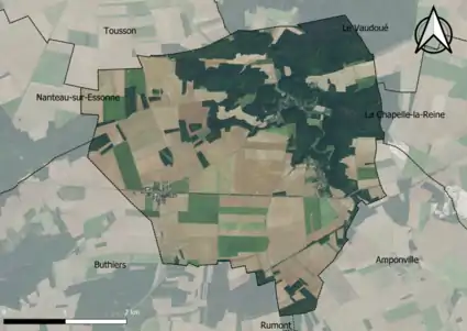 Carte orhophotogrammétrique de la commune.