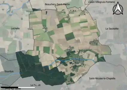 Carte orhophotogrammétrique de la commune.