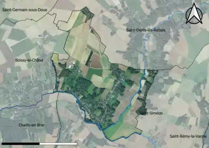 Carte orhophotogrammétrique de la commune.