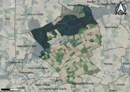 Carte orhophotogrammétrique de la commune.