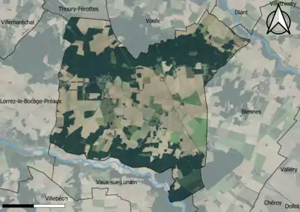 Carte orhophotogrammétrique de la commune.