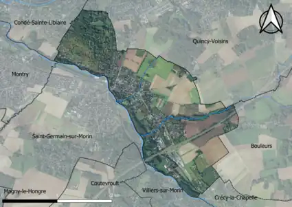 Carte orhophotogrammétrique de la commune.