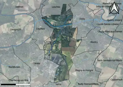 Carte orhophotogrammétrique de la commune.