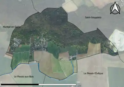 Carte orhophotogrammétrique de la commune.