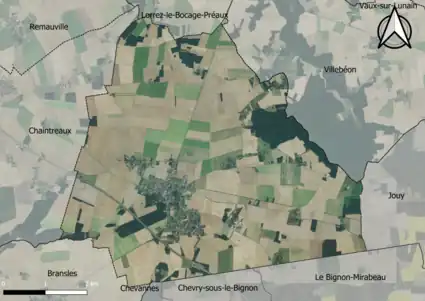 Carte orhophotogrammétrique de la commune.