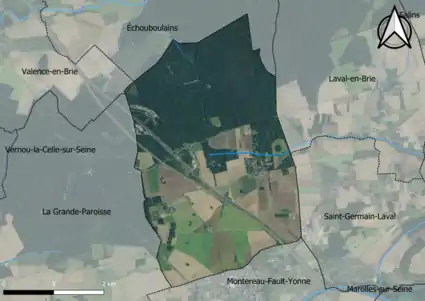 Carte orhophotogrammétrique de la commune.