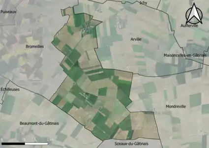 Carte orhophotogrammétrique de la commune.