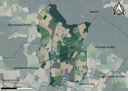 Carte orhophotogrammétrique de la commune.