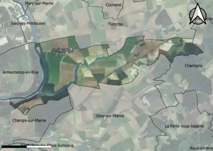 Carte orhophotogrammétrique de la commune.