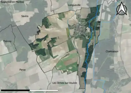 Carte orhophotogrammétrique de la commune.