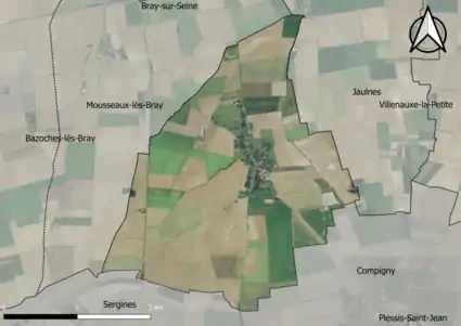 Carte orhophotogrammétrique de la commune.