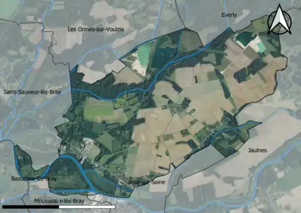 Carte orhophotogrammétrique de la commune.