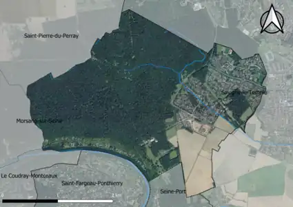 Carte orhophotogrammétrique de la commune.