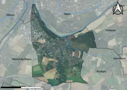 Carte orhophotogrammétrique de la commune.