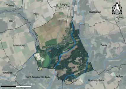 Carte orhophotogrammétrique de la commune.