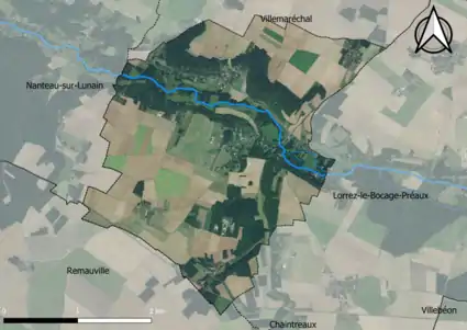 Carte orhophotogrammétrique de la commune.