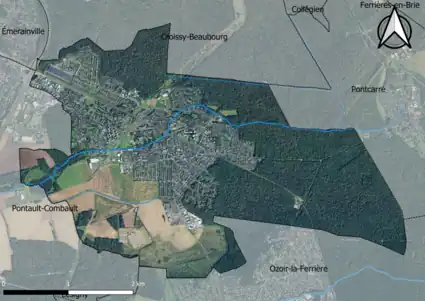 Carte orhophotogrammétrique de la commune.