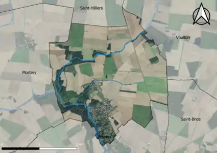 Carte orhophotogrammétrique de la commune.