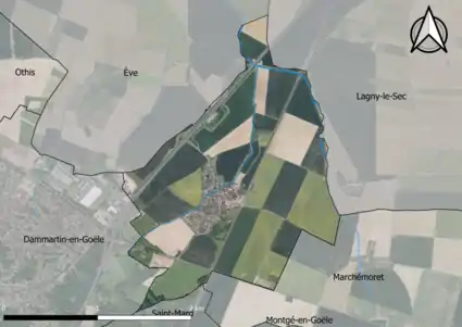 Carte orhophotogrammétrique de la commune.