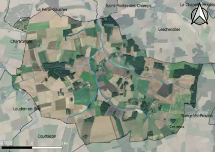 Carte orhophotogrammétrique de la commune.