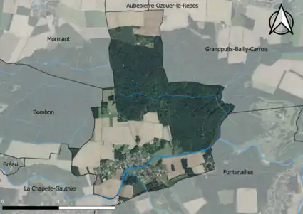 Carte orhophotogrammétrique de la commune.