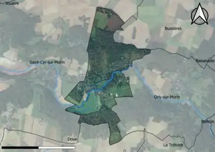 Carte orhophotogrammétrique de la commune.