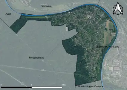 Carte orhophotogrammétrique de la commune.