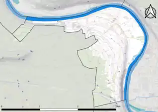 Carte montrant en couleurs le relief d'une commune