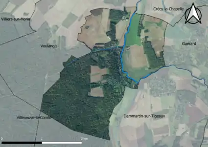 Carte orhophotogrammétrique de la commune.