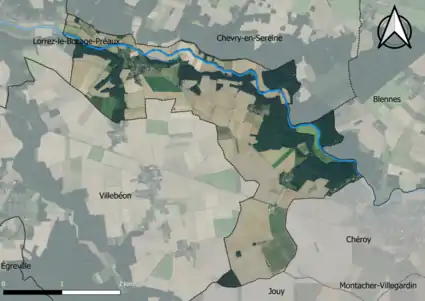 Carte orhophotogrammétrique de la commune.