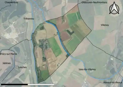 Carte orhophotogrammétrique de la commune.