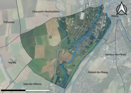 Carte orhophotogrammétrique de la commune.