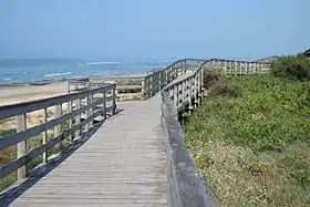Le Bois-Plage-en-Ré. Promenade aménagée sur les dunes.
