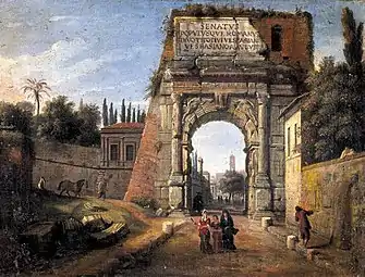 Vue l'Arc de Titus à Rome, 1710