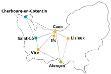  Représentation géographique de l'IUT Grand Ouest Normandie