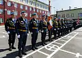 Remise de l'Ordre de Souvorov à la 7e division d'assaut aéroporté de la Garde le 14 mai 2015.