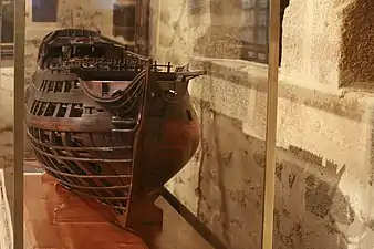 Maquette d'un vaisseau du Premier Empire, de la classe du Tonnant.
