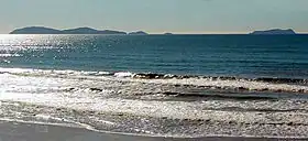 Les îles Coronado vue de la plage de Tijuana
