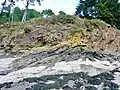 La falaise côté ouest de l'Anse de Porzisquin.