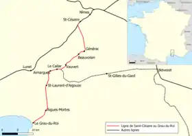 Voir la carte de la ligne.