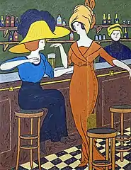 Femmes au café, vers  1910