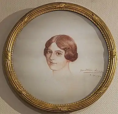 Marcelle Vermorel (1912), sanguine sur papier, Rabastens, musée du Pays rabastinois.